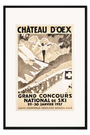 Gerahmter Kunstdruck Schloss D'Oex (französisch)