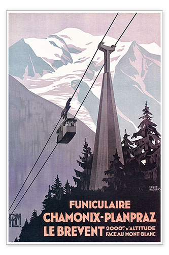 Poster Chamonix-Mont-Blanc (Französisch)