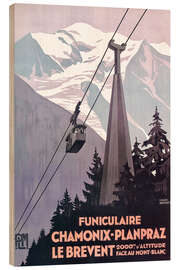 Holzbild  Chamonix-Mont-Blanc (Französisch) - Vintage Travel Collection