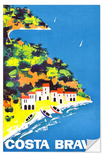 Selvklæbende plakat Costa Brava