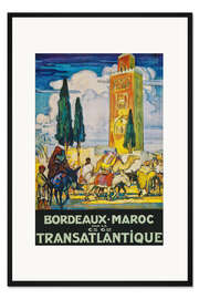Gerahmter Kunstdruck Bordeaux nach Marokko (französisch)