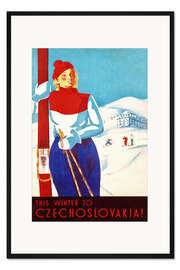 Gerahmter Kunstdruck Diesen Winter nach Tschechien (englisch)