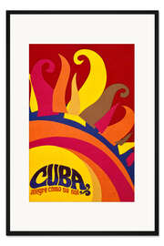 Gerahmter Kunstdruck Kuba fröhlich wie seine Sonne (spanisch)