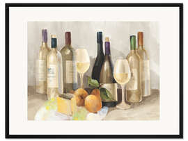 Gerahmter Kunstdruck Wein und Frucht I