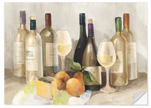 Selvklebende plakat Wine and fruit I