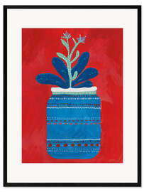 Framed art print Succulent in a jar