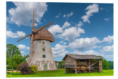 Foam board print Windmill on a farm