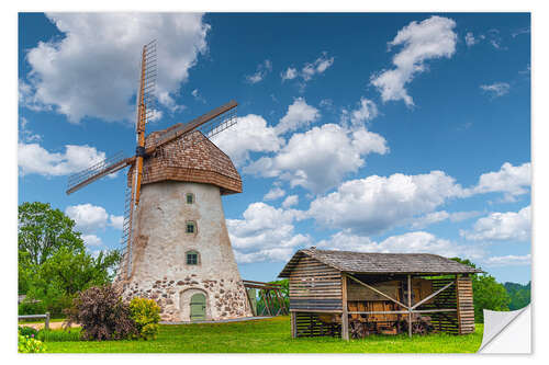 Selvklæbende plakat Windmill on a farm