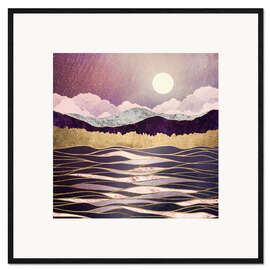 Gerahmter Kunstdruck Mondwellen-Landschaft
