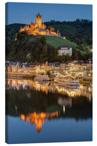 Canvastavla Cochem in the evening