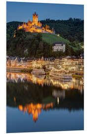 Print på skumplade Cochem in the evening