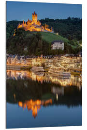 Magnettafel Cochem am Abend