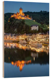 Obraz na drewnie Cochem in the evening