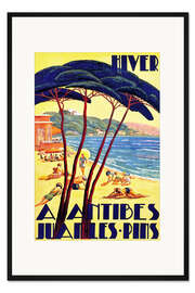 Gerahmter Kunstdruck Winter in Antibes (Französisch)