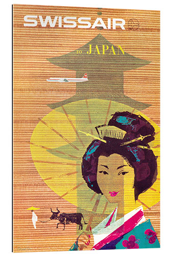 Gallery print Swissair to Japan (English)