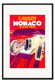 Gerahmter Kunstdruck Großer Preis von Monaco 1930 (französisch)