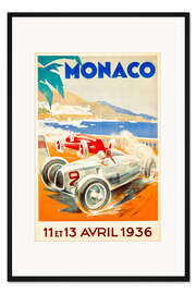 Gerahmter Kunstdruck Großer Preis von Monaco 1936 (französisch)