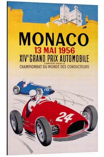 Aluminiumsbilde Grand Prix of Monaco 1956 (French)