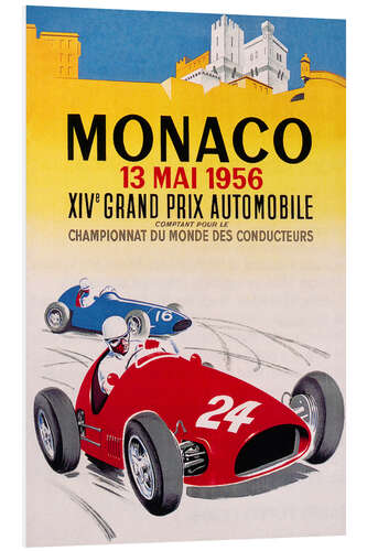 Foam board print Grand Prix of Monaco 1956 (French)