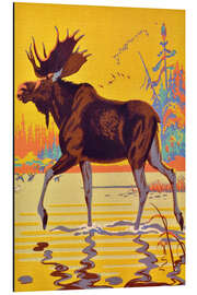 Magnettafel Elch im Moor