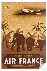 Wandsticker Air France West Africa, Equatorial Africa