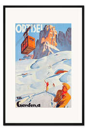 Gerahmter Kunstdruck Ortisei - Val Gardena
