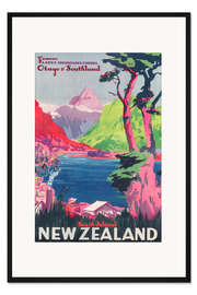 Gerahmter Kunstdruck Neuseeland (englisch)
