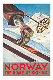 Póster  Noruega (inglês) - Vintage Ski Collection