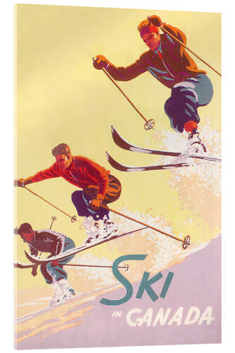 Acrylglasbild Ski in Kanada (englisch)