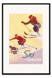 Gerahmter Kunstdruck Ski in Kanada (englisch)