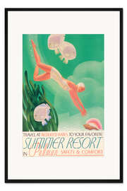 Gerahmter Kunstdruck Sommerresort (englisch)