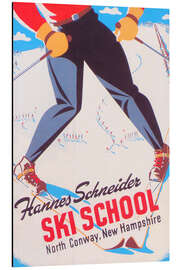 Magnettafel Ski Schule (englisch)