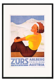 Gerahmter Kunstdruck Zürs (Englisch)