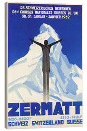 Tableau sur toile  Zermatt - Courses nationales suisses de ski, 1932 - Vintage Travel Collection