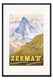 Gerahmter Kunstdruck Zermatt