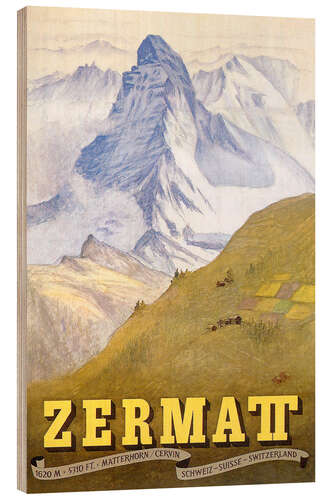 Print på træ Zermatt