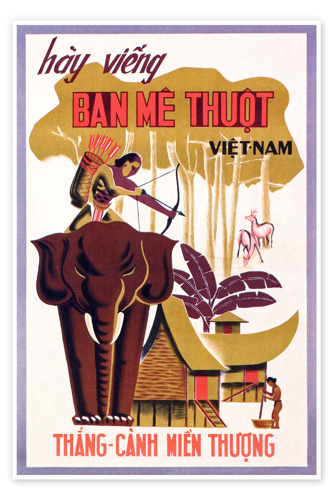 (Vietnamese) af Vintage Travel Collection plakat, lærredsbillede og | Posterlounge.dk