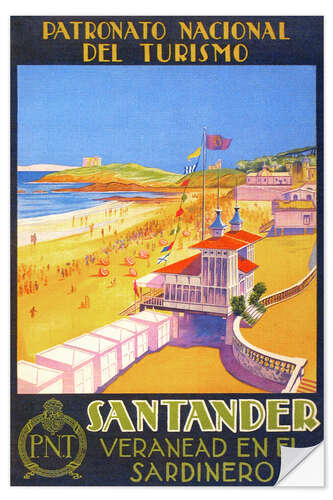 Selvklebende plakat Santander (spanish)