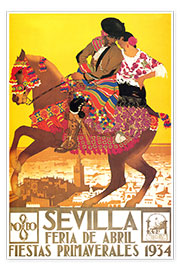 Wall print  Seville Fair (Spanish) - Vintage Travel Collection