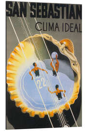 Tableau en aluminium Saint-Sébastien, le temps idéal (espagnol) - Vintage Travel Collection