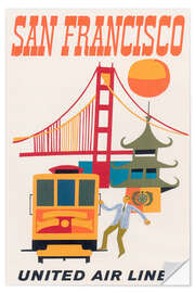 Självhäftande poster San Francisco (English)