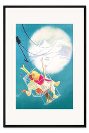 Gerahmter Kunstdruck Mondscheinfahrt