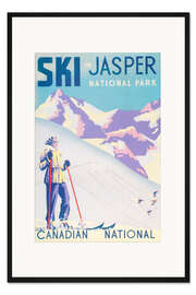 Gerahmter Kunstdruck Ski in Jasper (englisch)