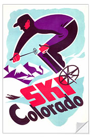 Selvklebende plakat Ski Colorado