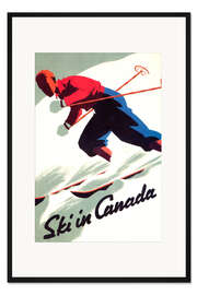 Gerahmter Kunstdruck Ski in Canada (englisch)