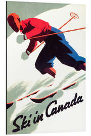 Magnettafel Ski in Canada (englisch)