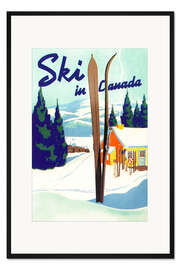Gerahmter Kunstdruck Ski in Kanada (englisch)