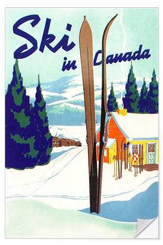 Självhäftande poster Ski in Canada (English)