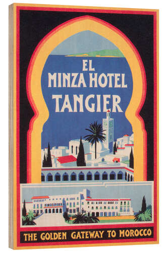 Cuadro de madera Minza Hotel Tánger (Inglés)