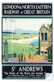 Selvklebende plakat St Andrews (English)